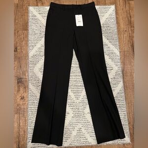 Theory Wool Blend Black Slim Trouser Pants